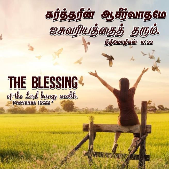 PROVERBS 10 22 Tamil Bible Wallpaper