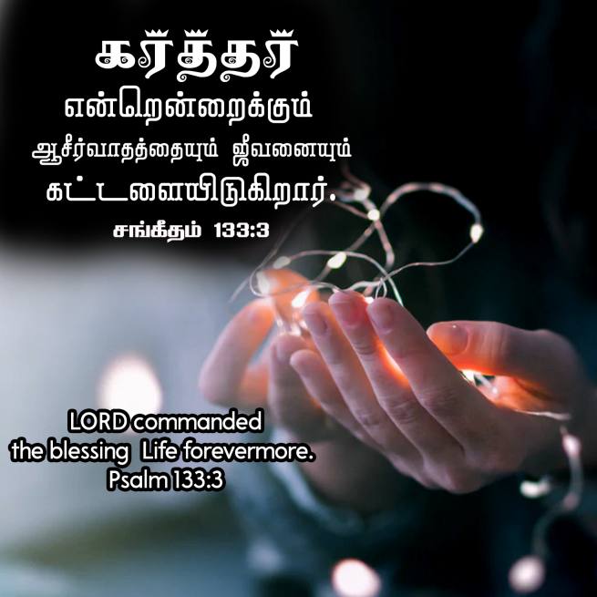 PSALM 133 3 Tamil Bible Wallpaper